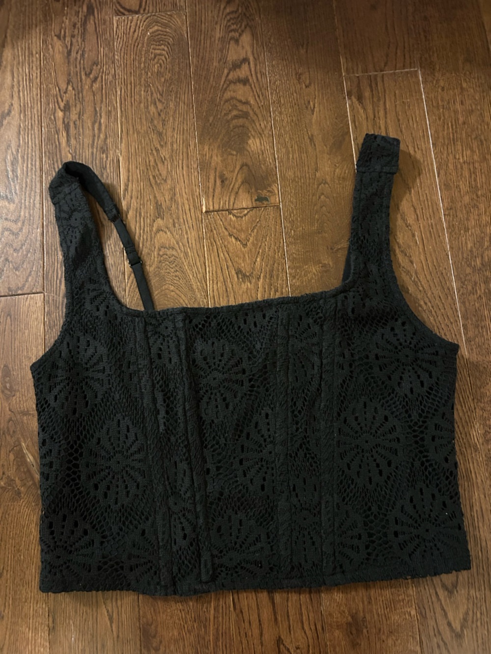 American Eagle Black Lace Corset top